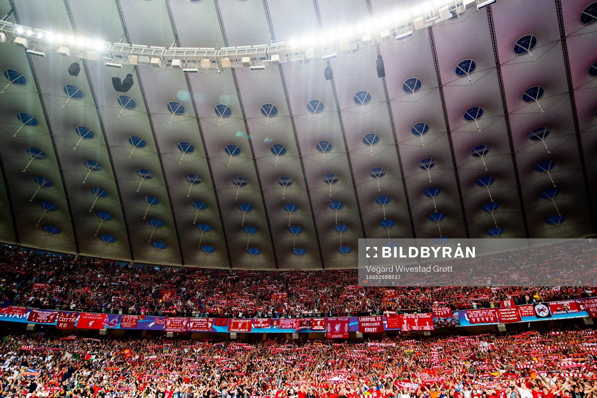 Supporters of Liverpool in the stands