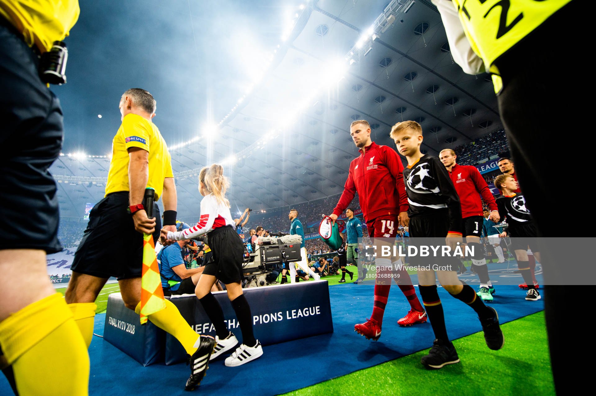Jordan Henderson of Liverpool enters the pitch
