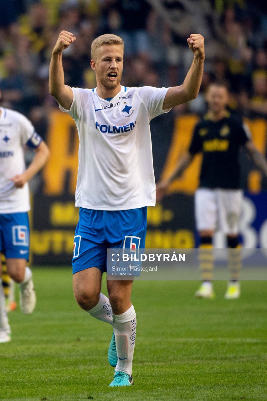 Norrköpings Filip Dagerstål jublar