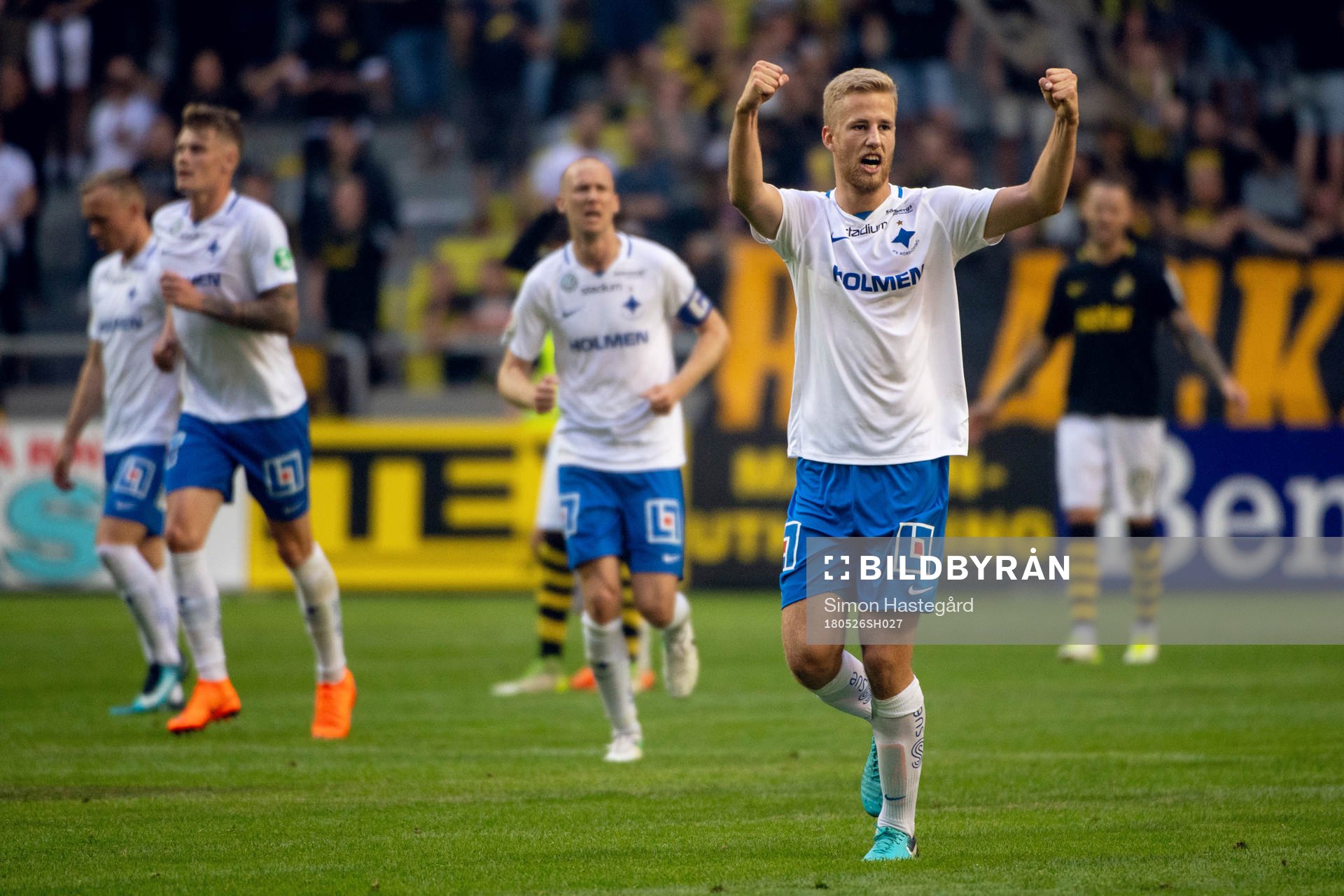 Norrköpings Filip Dagerstål jublar