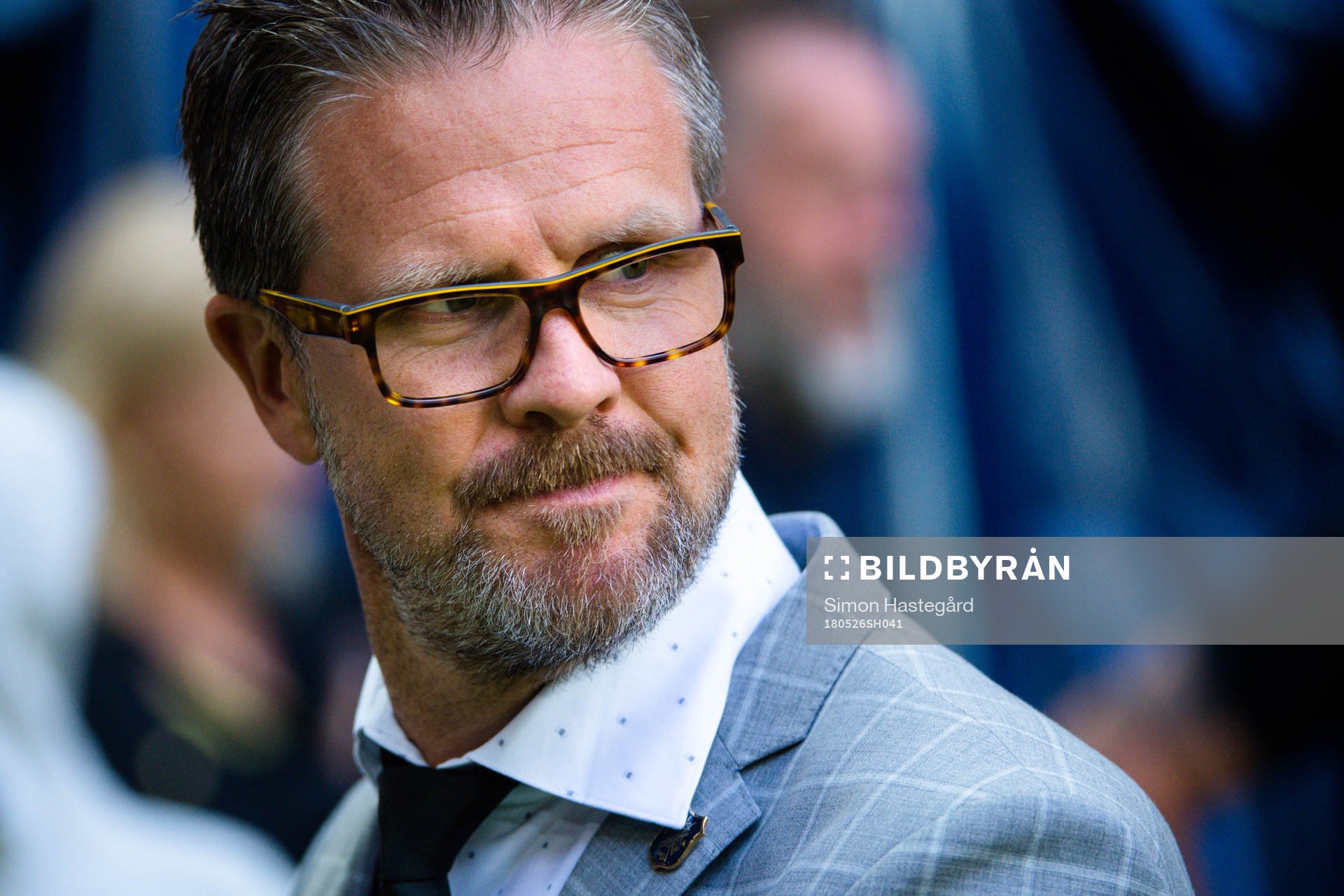 s tränare Rikard Norling före fotbollsmatchen i