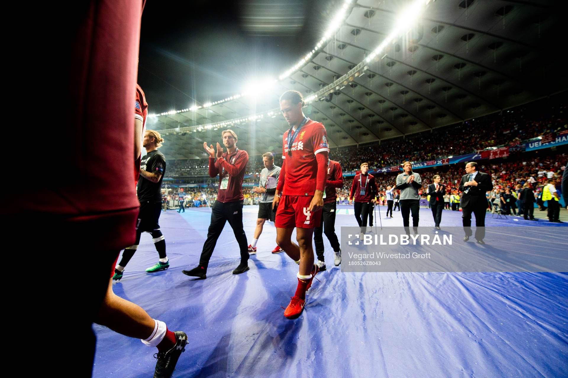 Virgil Van Dijk of Liverpool looks dejected