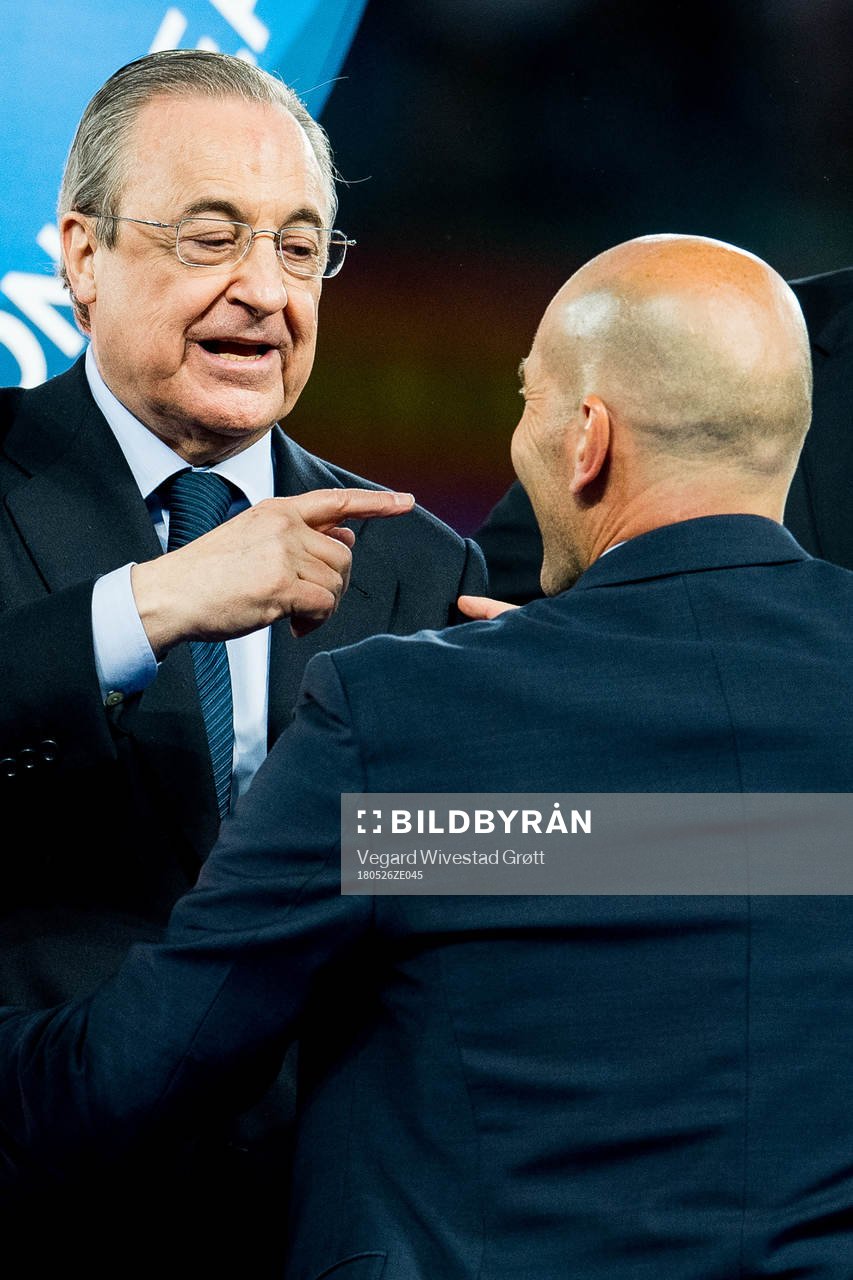 Florentino Pérez, president of Real Madrid, and Zinedine