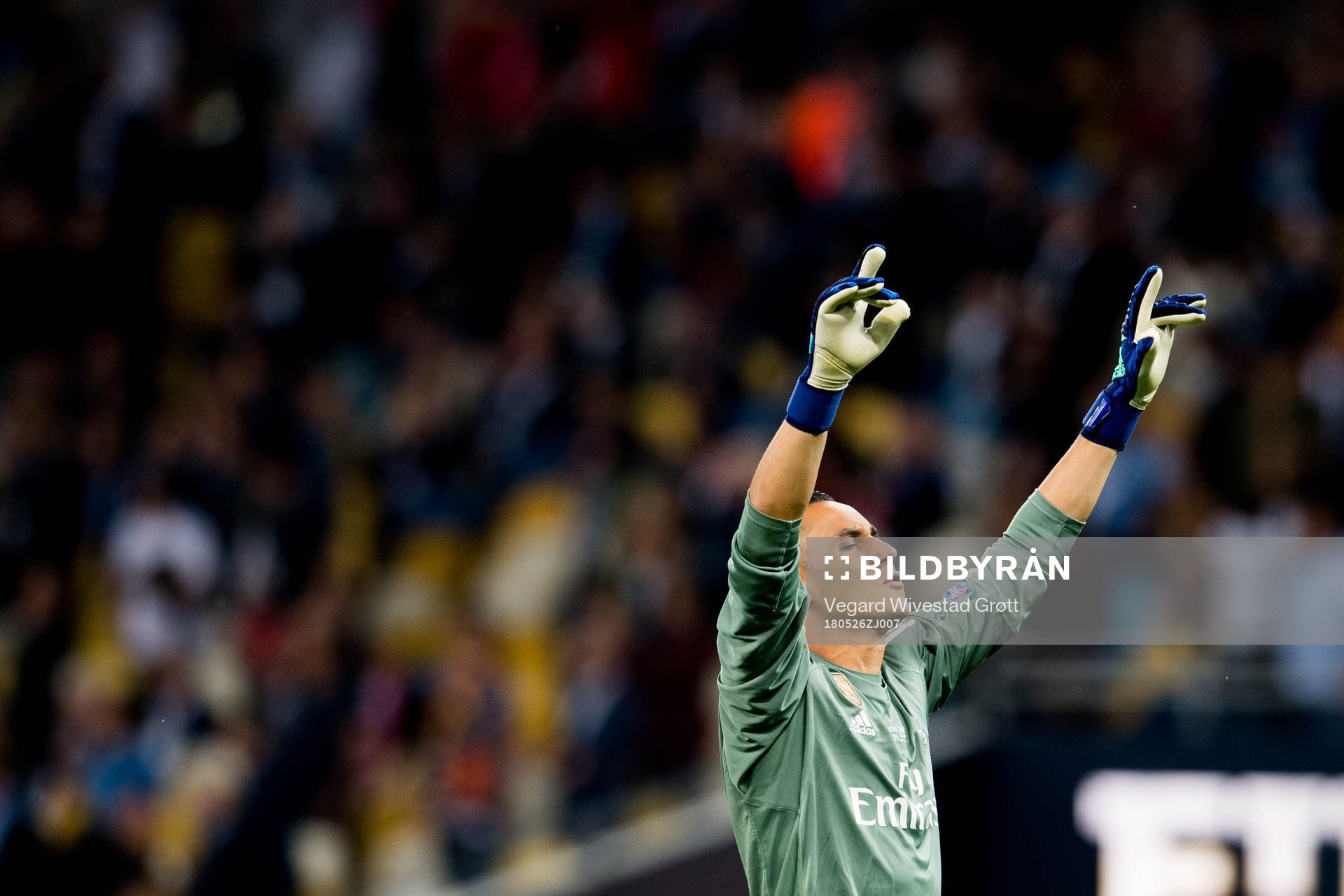 Goalkeeper Keylor Navas of Real Madrid celebrates