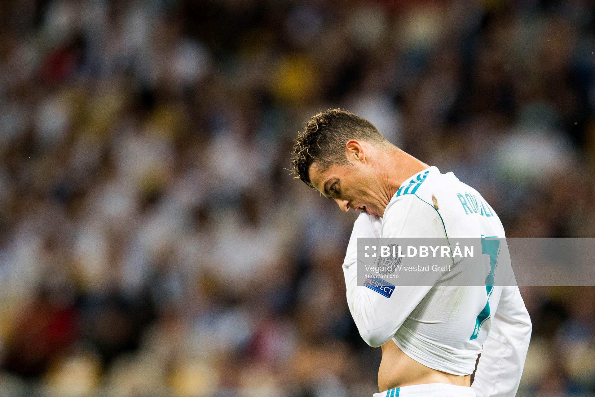 Cristiano Ronaldo of Real Madrid looks dejected