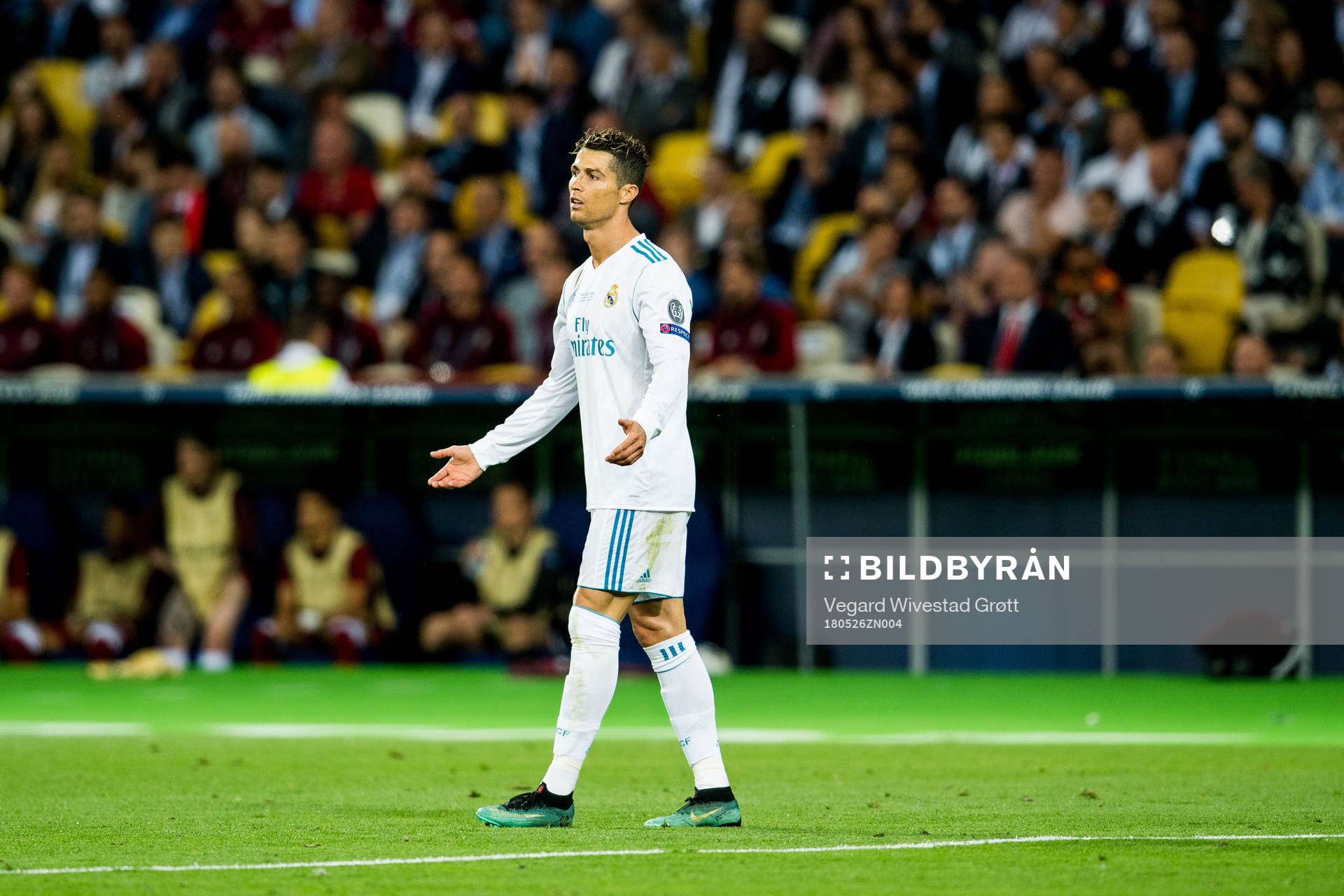 Cristiano Ronaldo of Real Madrid looks dejected