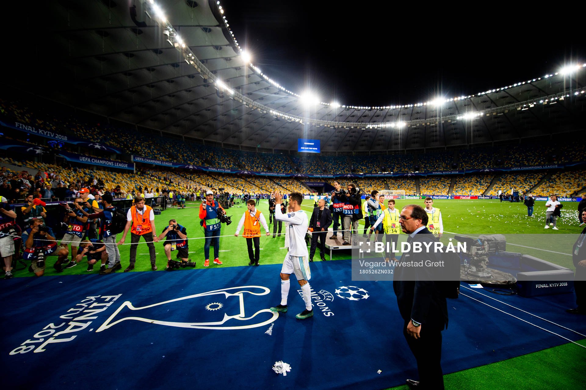 Cristiano Ronaldo of Real Madrid walks off the pitch