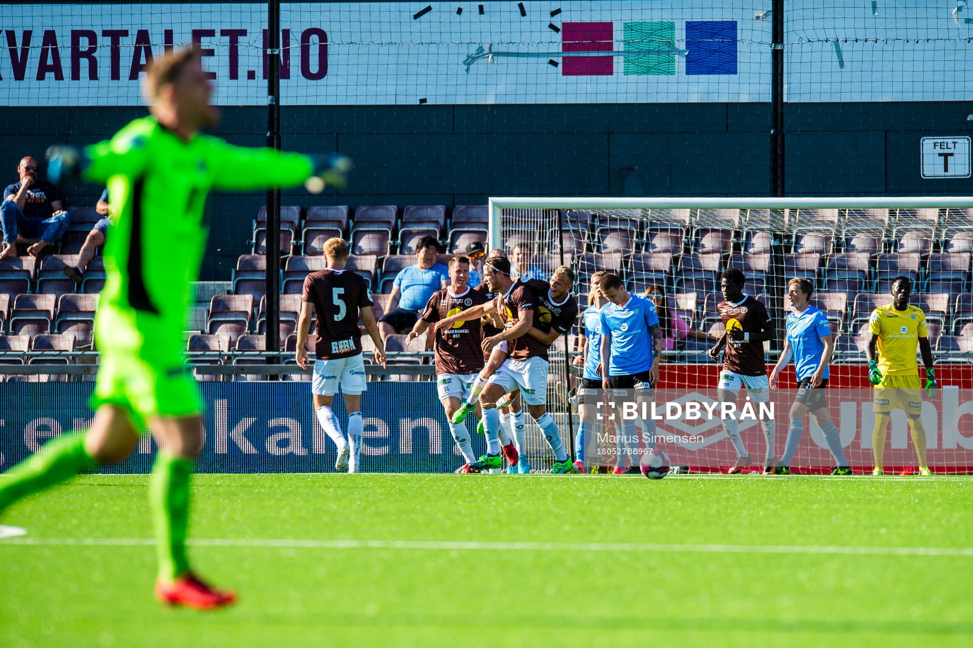 Sondre Solholm Johansen of Mjøndalen celebrates 1-0 goal