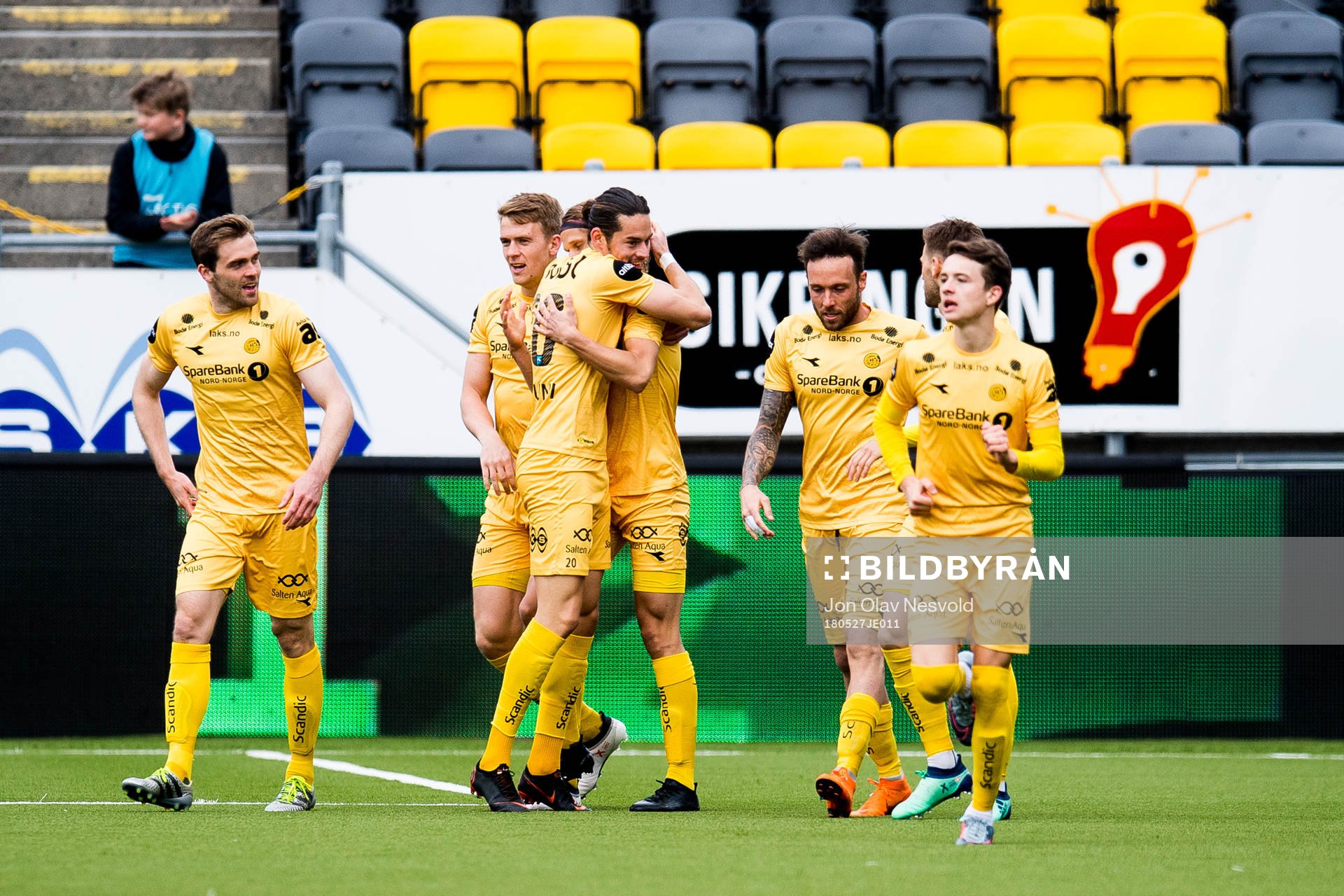 Ulrik Saltnes of Bodø/Glimt celebrates the 1-0 goal with