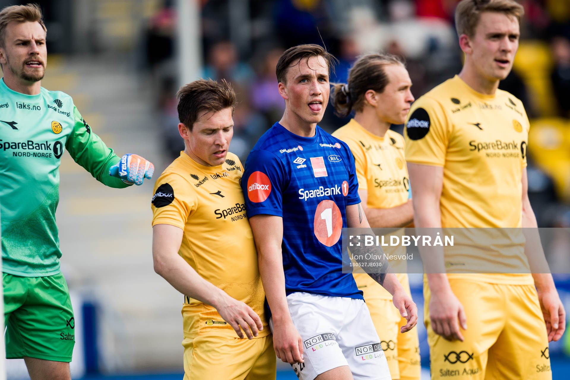 Andreas Helmersen of Ranheim during the Eliteserien match between Bodø/Glimt and Ranheim on May 27, 2018 in Bodø.