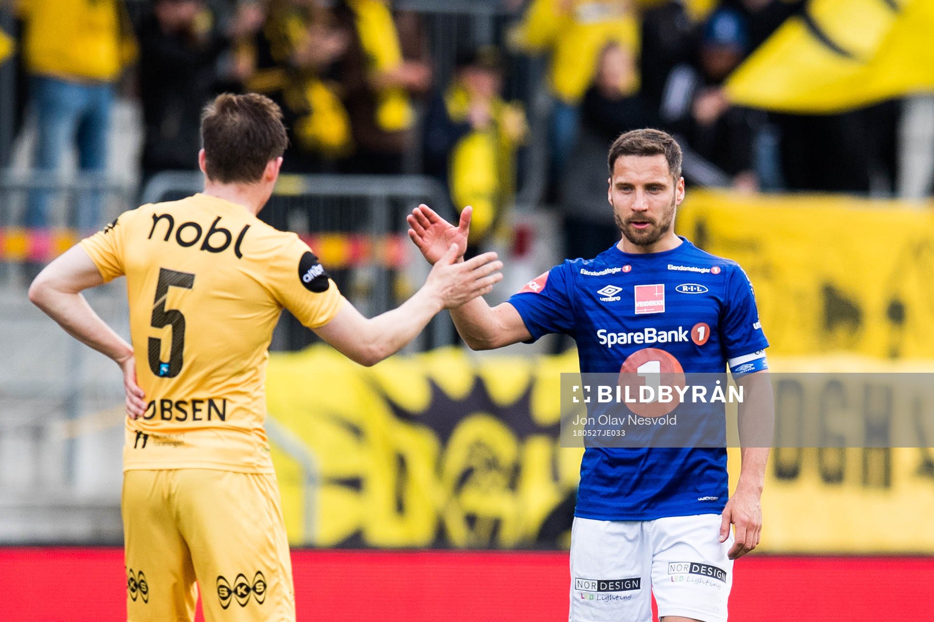 Thomas Jacobsen of Bodø/Glimt and Mads Reginiussen of