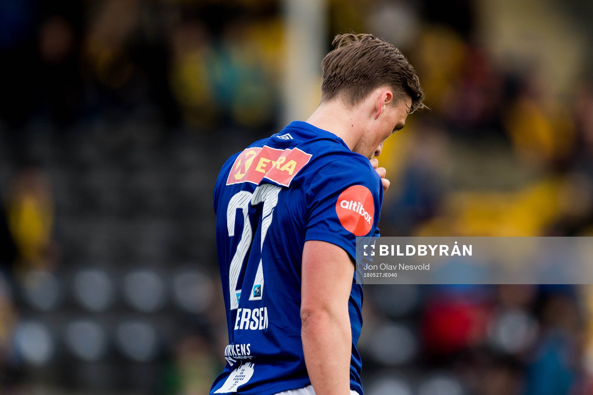 Andreas Helmersen of Ranheim looks dejected