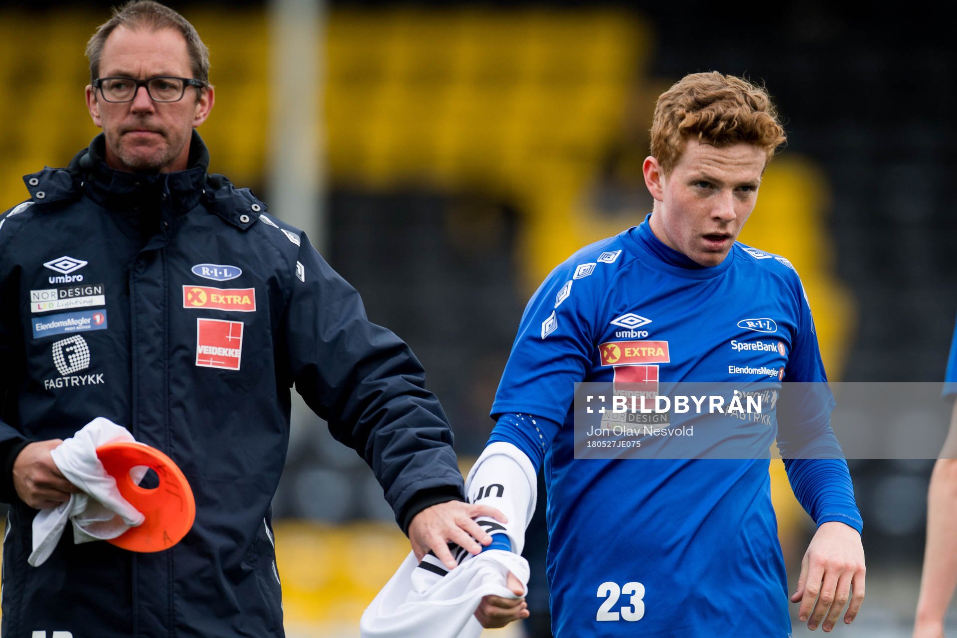 Arnstein Røen, assistant coach of Ranheim, and Aslak Fonn