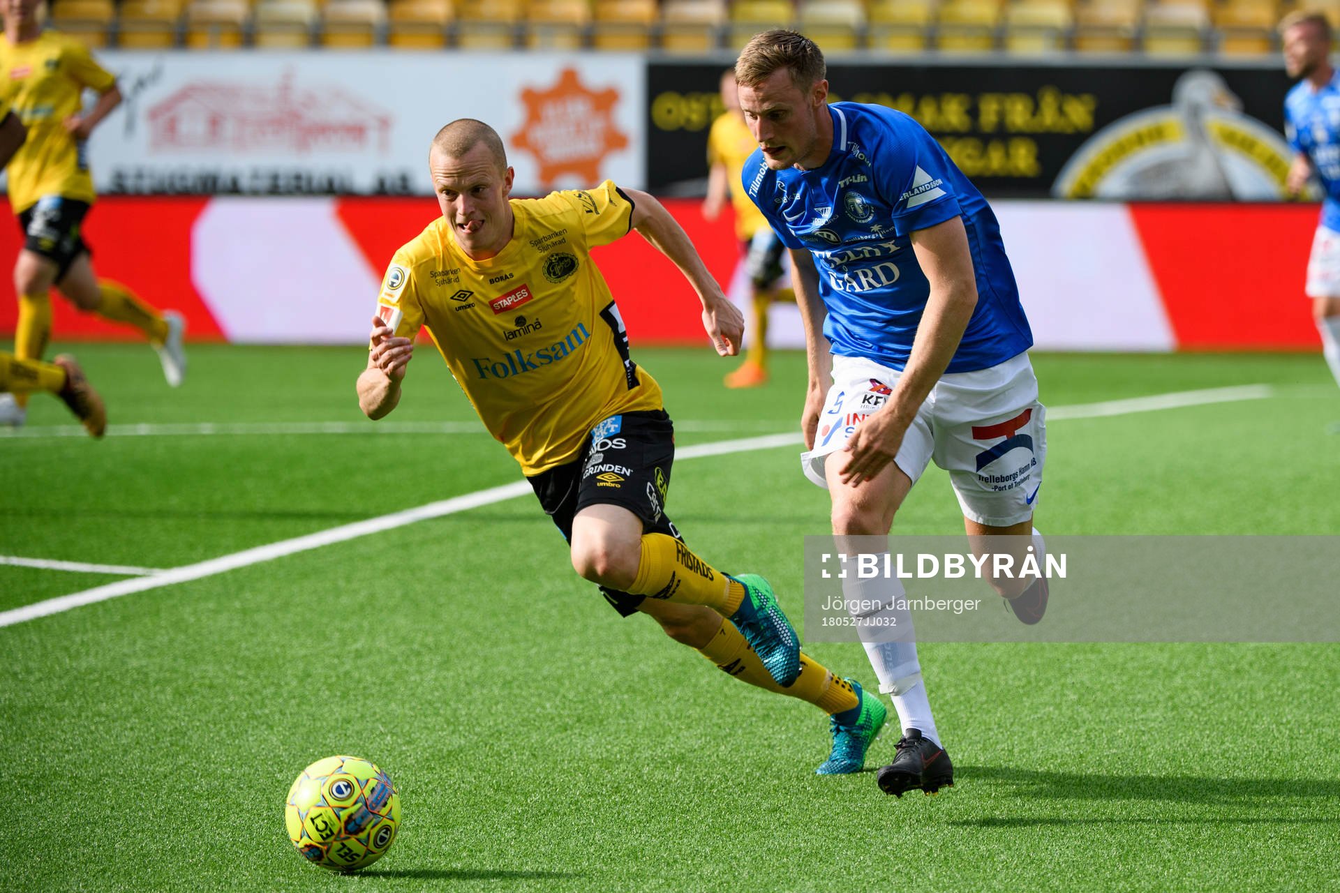 Trelleborgs Anton Tideman och Elfsborgs Daniel Gustavsson