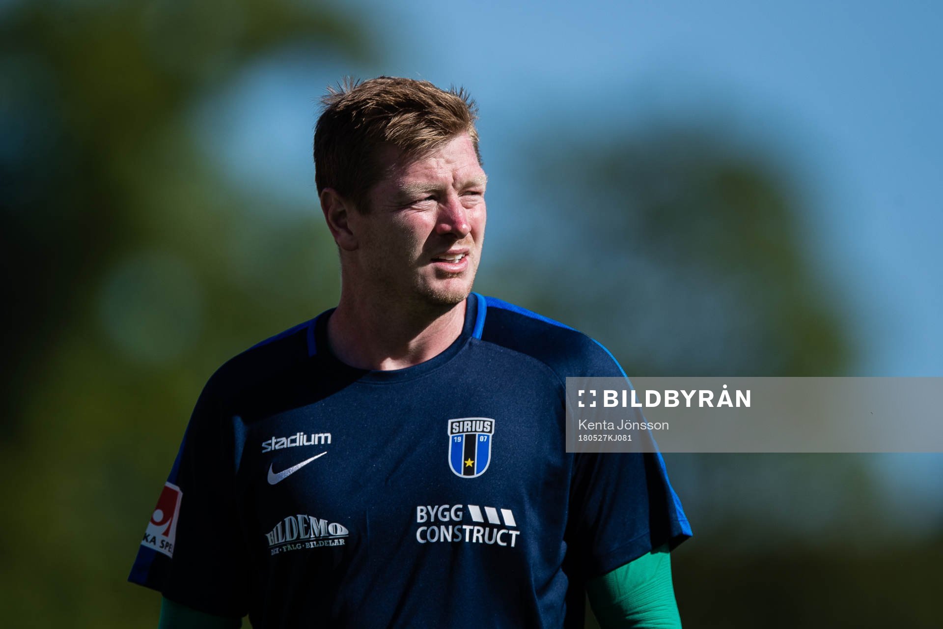 Sirius målvakt Joakim Wulff innan fotbollsmatchen i