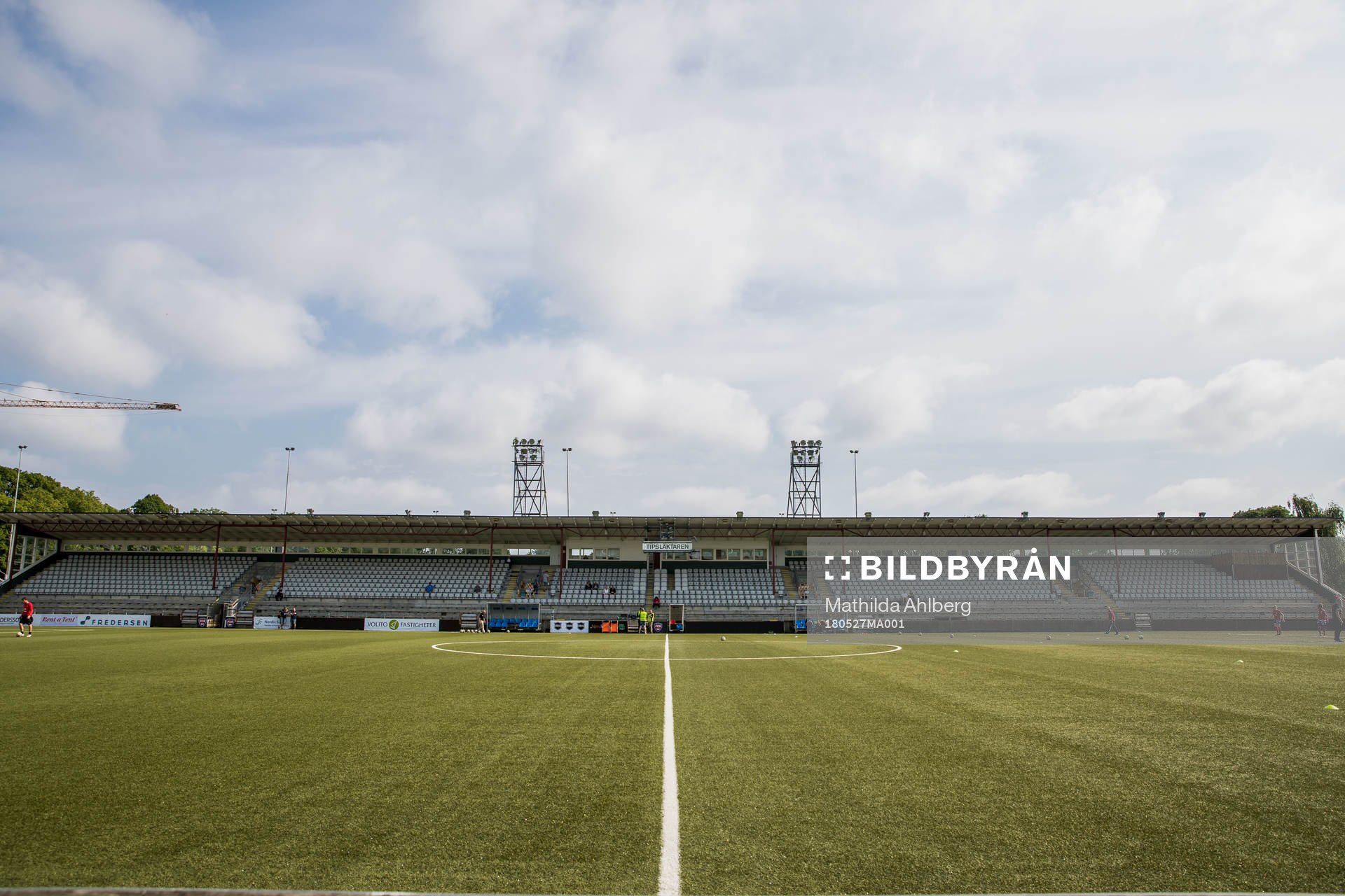 Vy över Tipsläktaren på Malmö IP