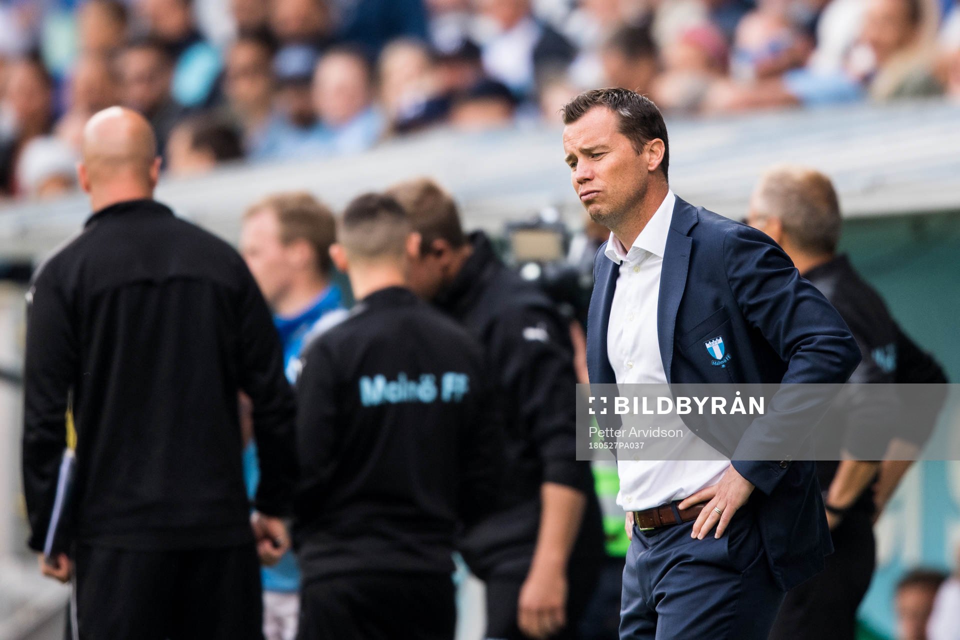 Malmö FFs tränare Daniel Andersson deppar