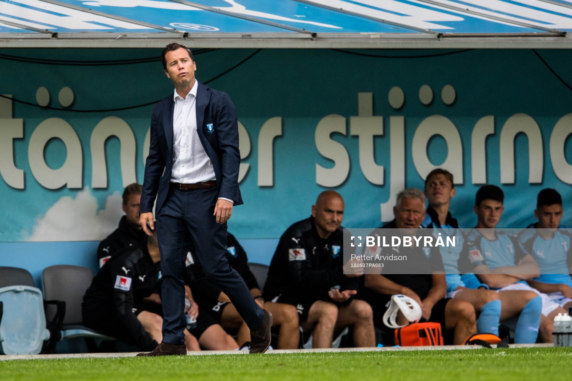 Malmö FFs tränare Daniel Andersson deppar