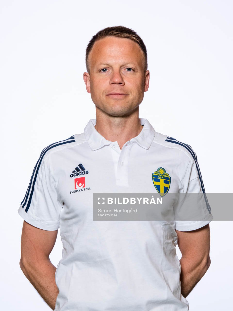  Anders Hübinette från Svenska fotbollsförbundets styrelse poserar för porträtt den 29 maj 2018 i Stockholm.