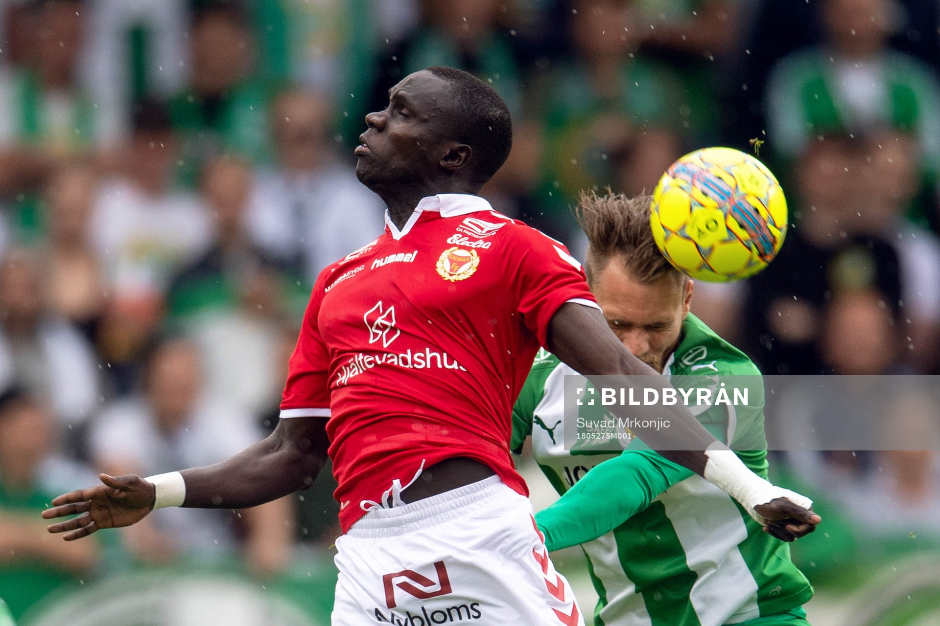 Hammarbys David Fällman och Kalmars Papa Alioune Diouf
