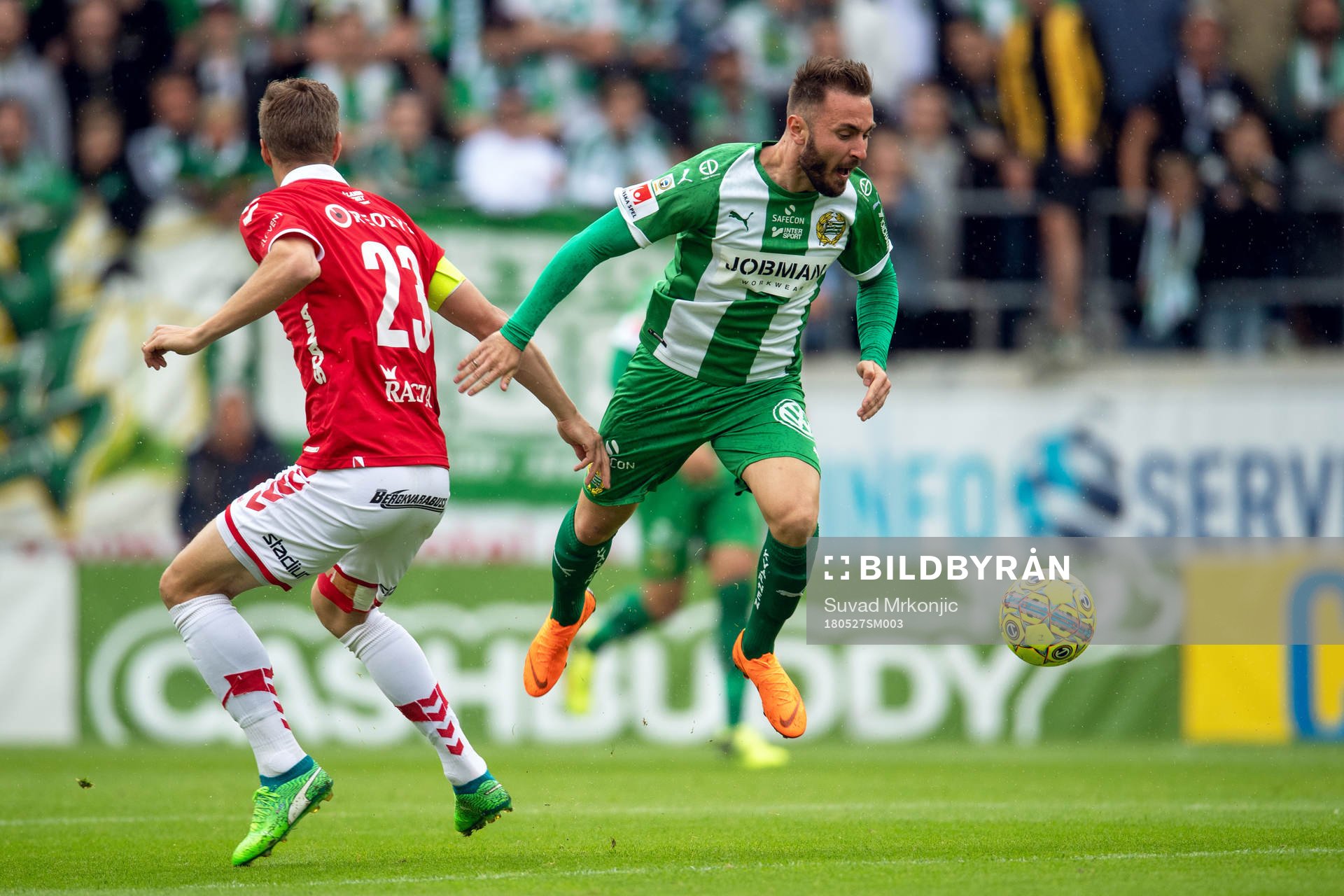Kalmars Viktor Elm och Hammarbys Muamer Tankovic