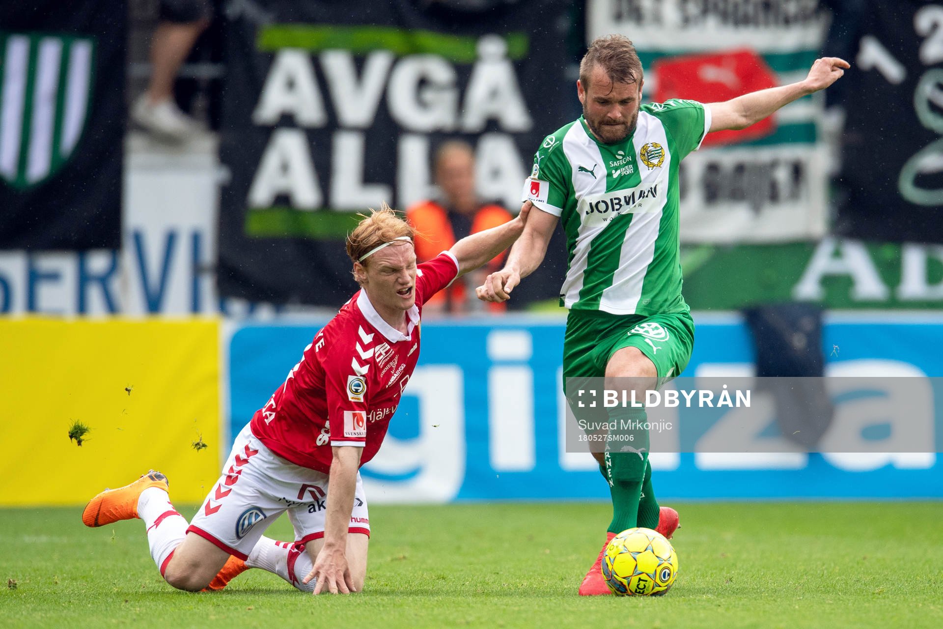 Kalmars Nils Fröling och Hammarbys Mads Fenger Nielsen