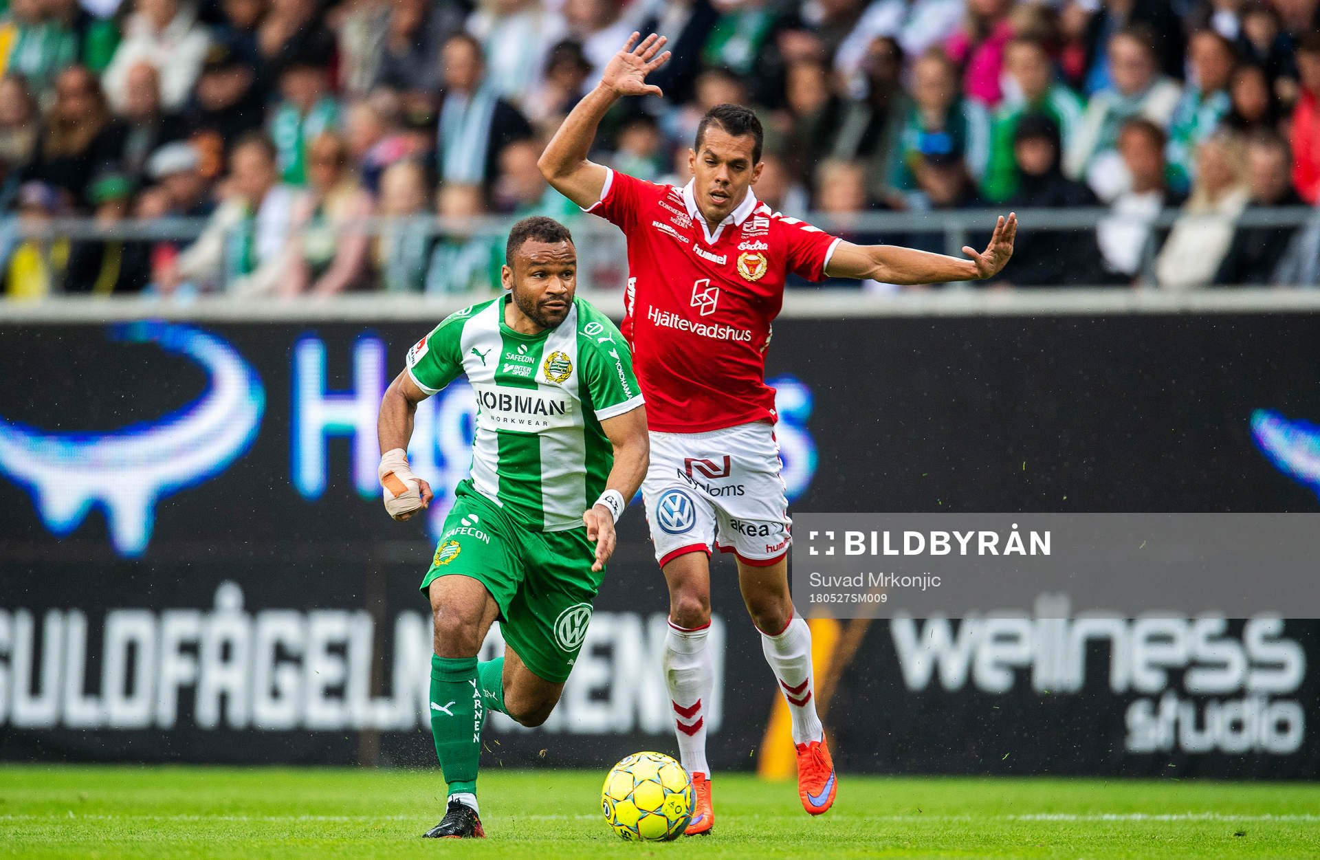 Hammarbys Serge-Junior Martinsson Ngouali och Kalmars
