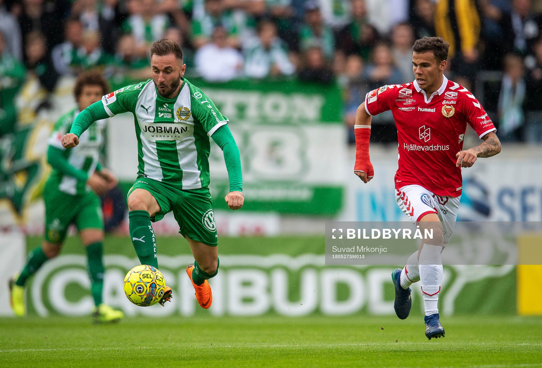 Kalmars Herman Hallberg och Hammarbys Jeppe Andersen