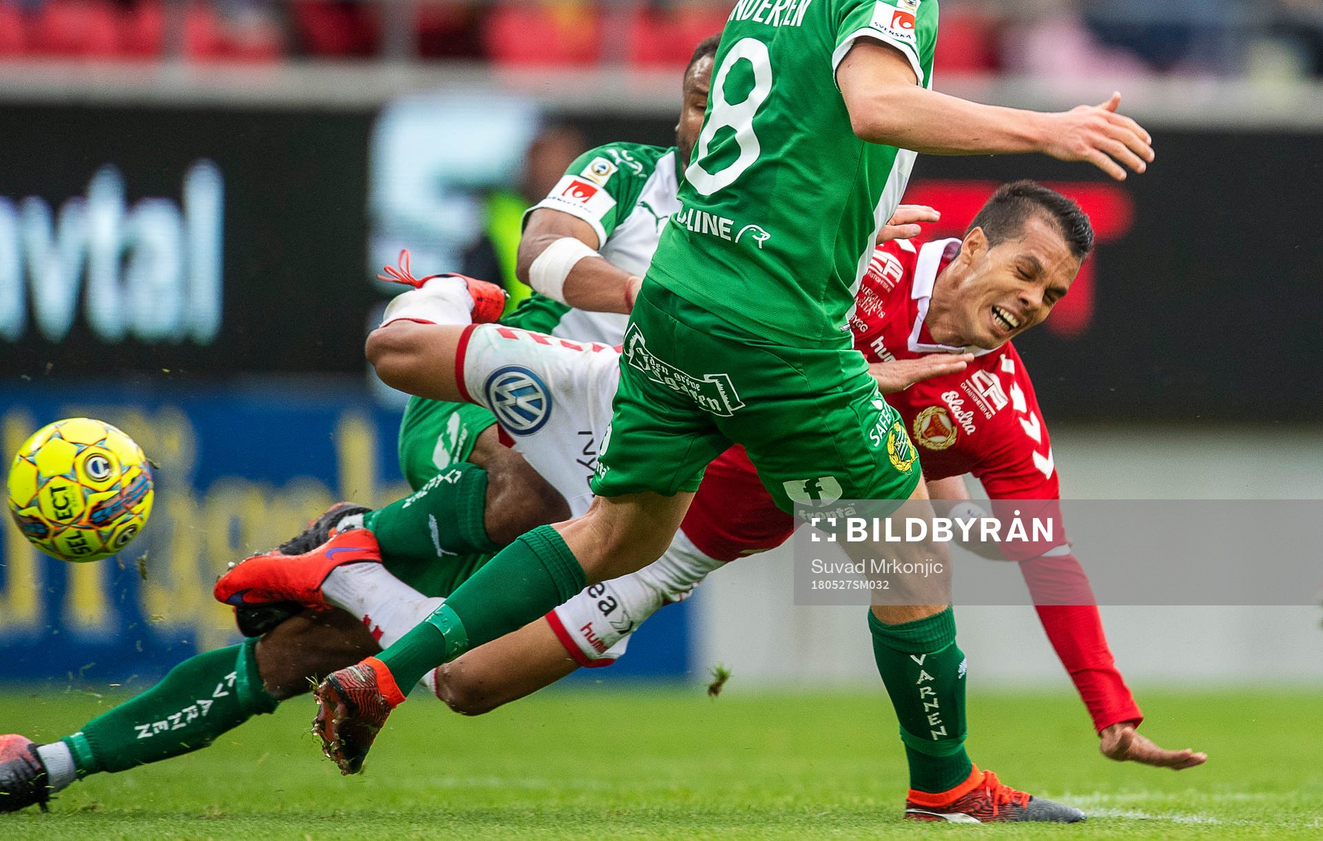 Kalmars Romário Pereira Sipião och Hammarbys Serge-Junior