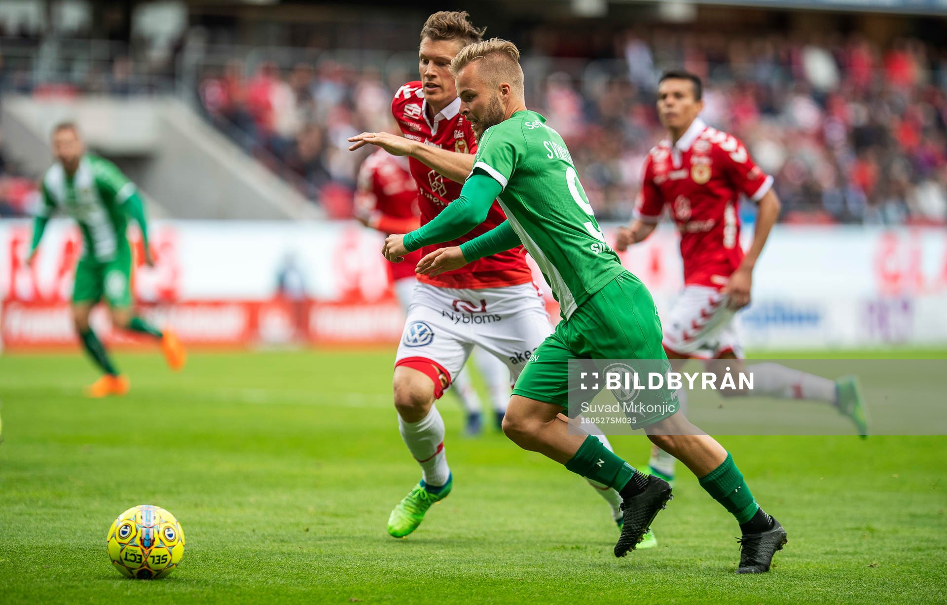 Kalmars Viktor Elm och Hammarbys Sander Svendsen
