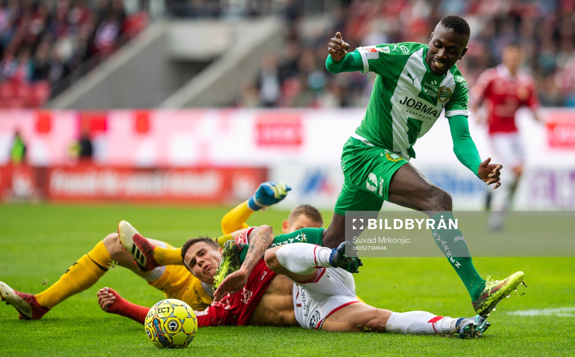 Hammarbys Pa Amat Dibba  samt Kalmars Herman Hallberg och