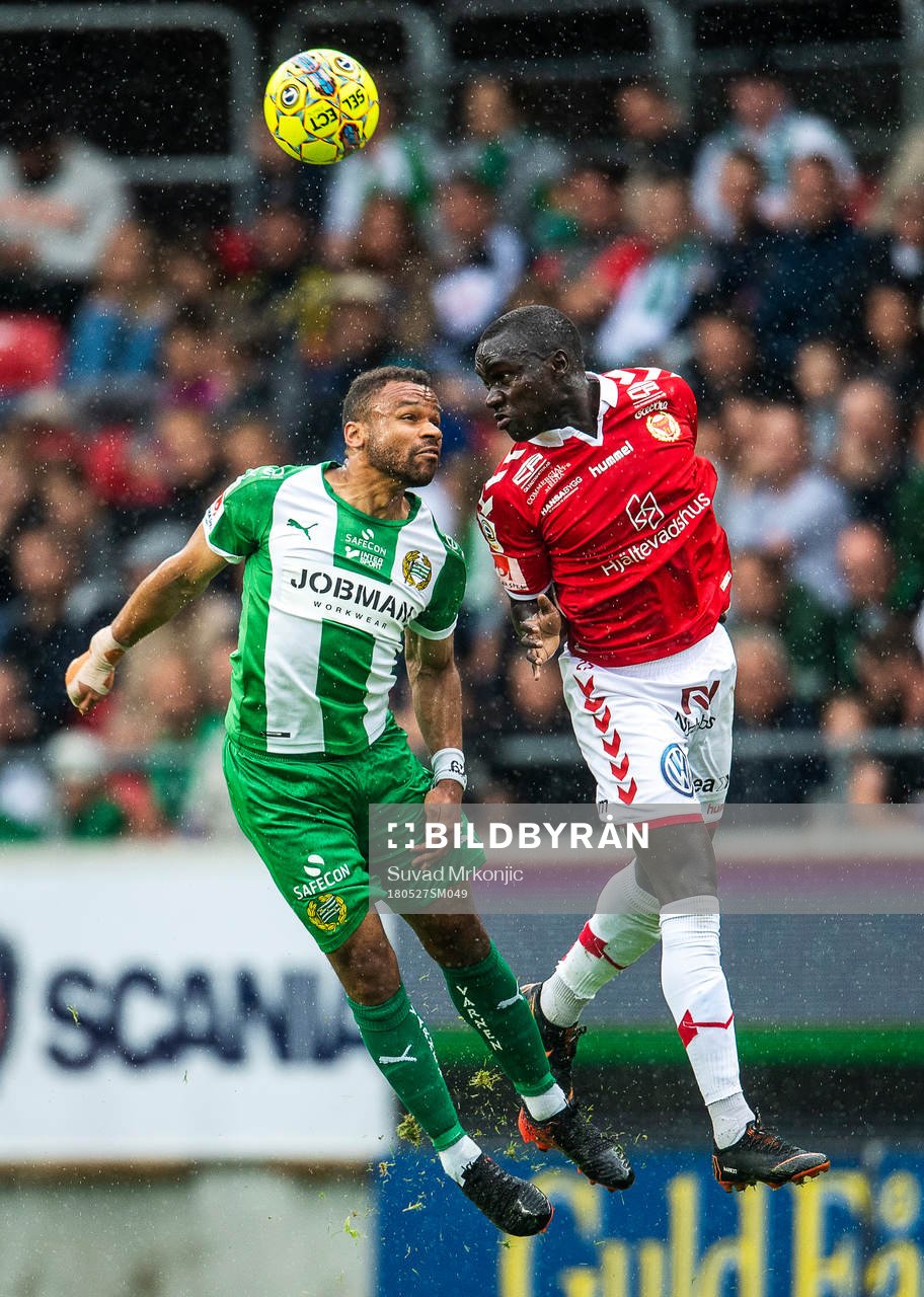Kalmars Papa Alioune Diouf och Hammarbys Serge-Junior