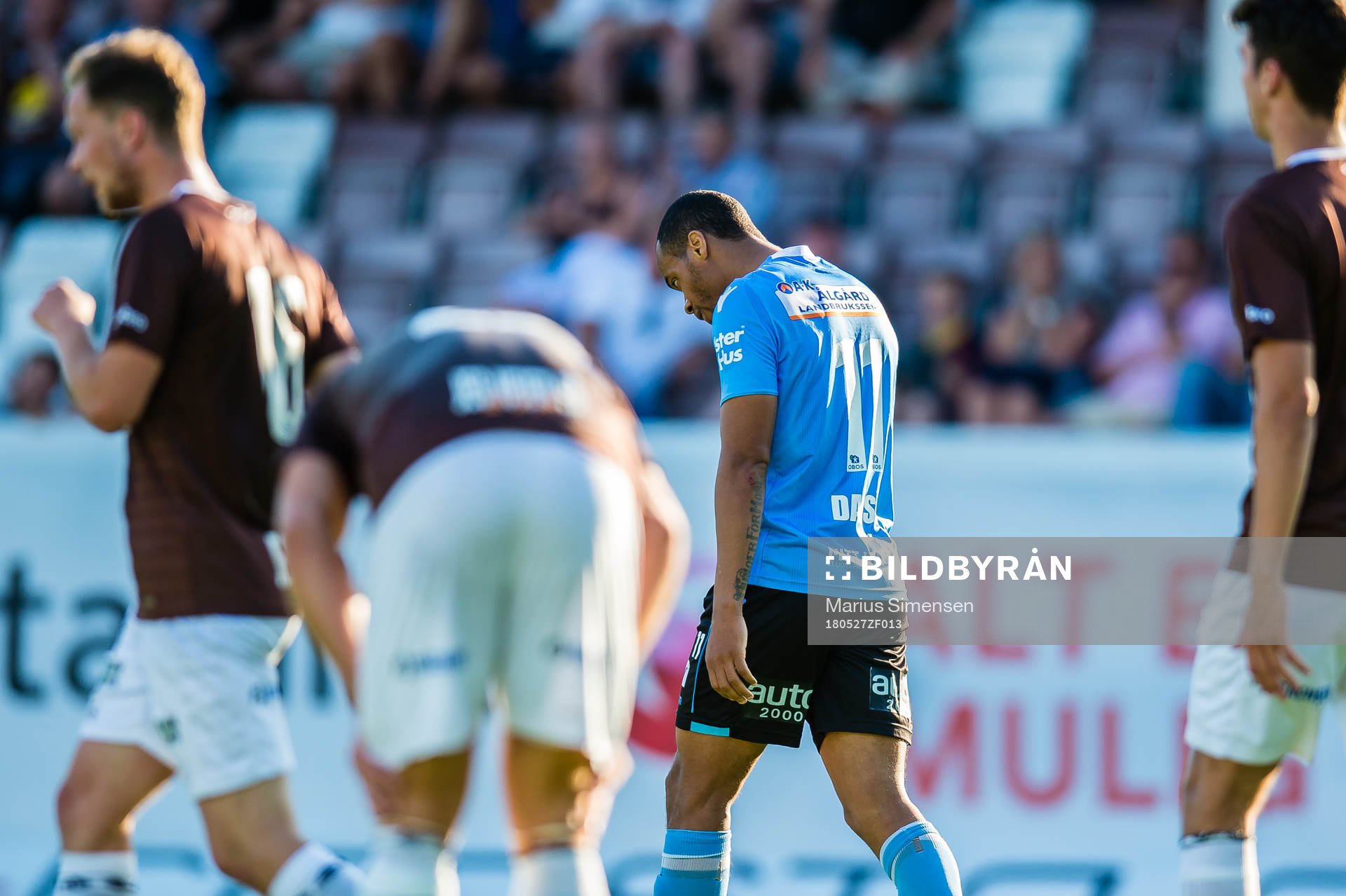 Erixon Michiel Arnolf Danso of Sandnes Ulf looks dejected