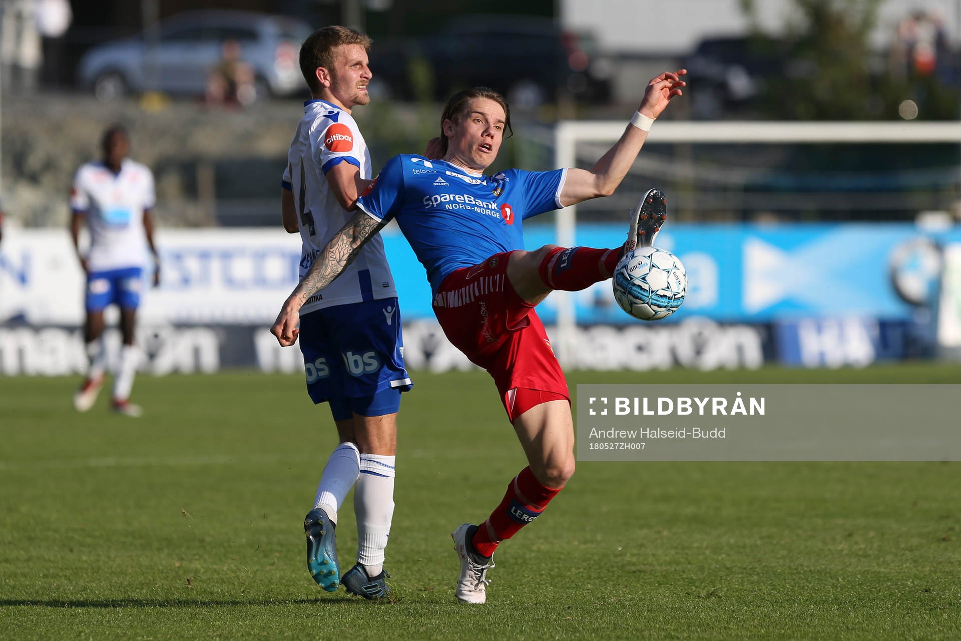 Robert Taylor of Tromsø in action against Torbjørn