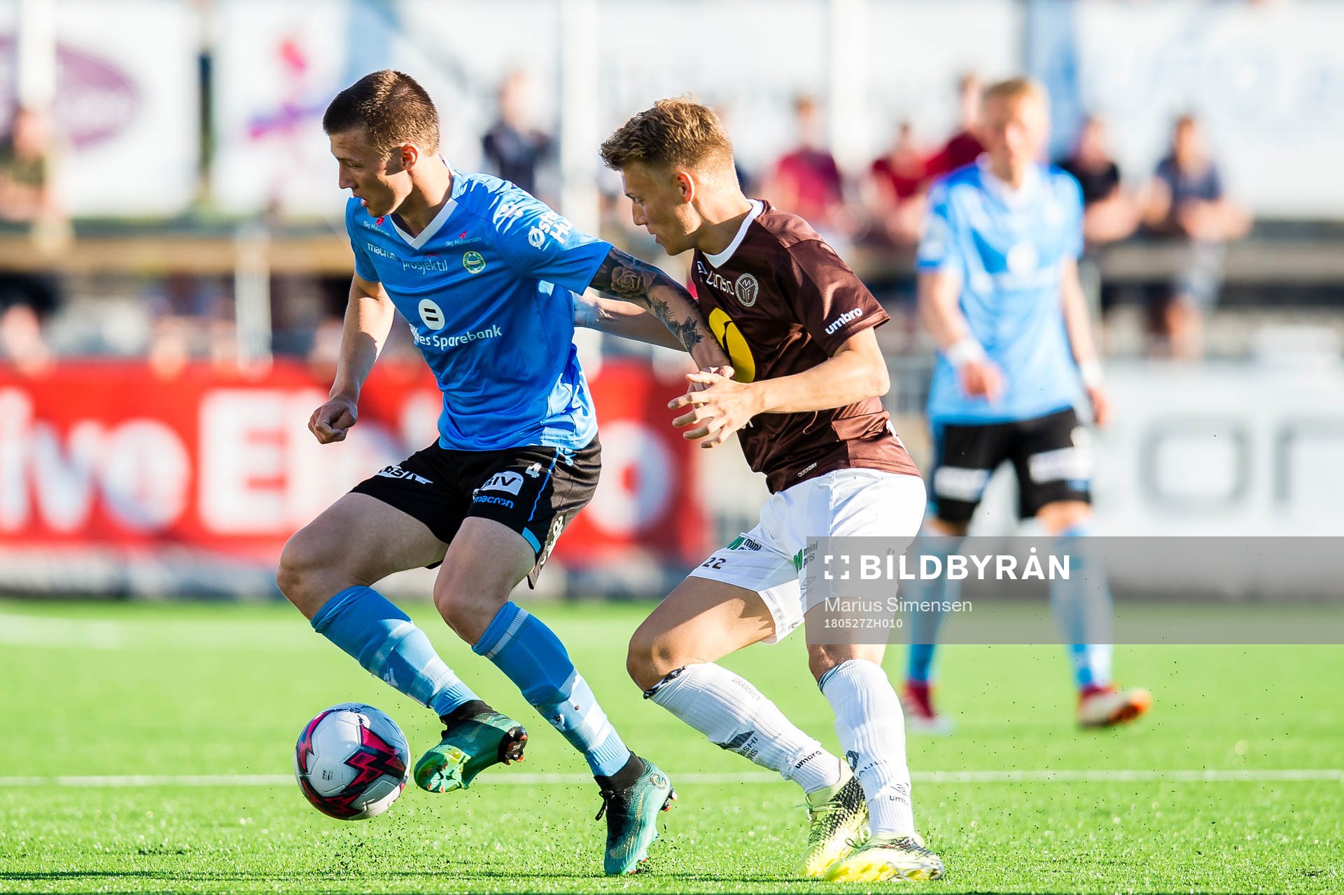 Axel Kryger of Sandnes Ulf and Henrik Gulden of Mjøndalen