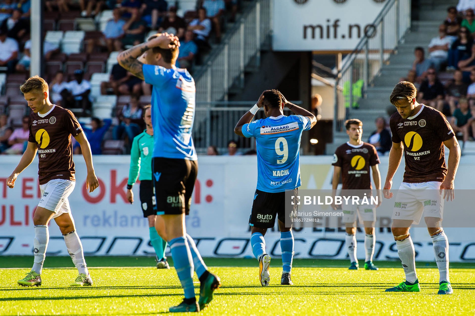 Onyekachi Hope Ugwuadu of Sandnes Ulf looks dejected