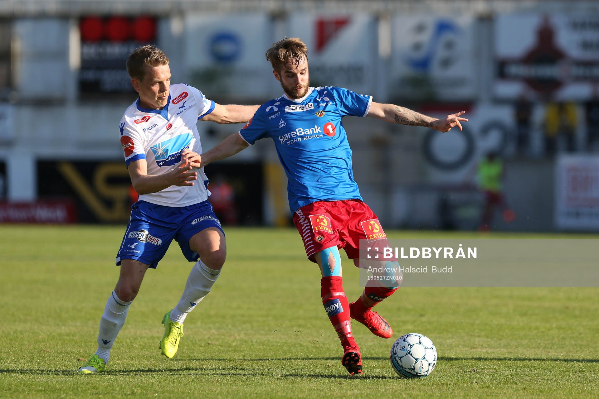 Daniel Berntsen from Tromsø in action against Joakim Våge