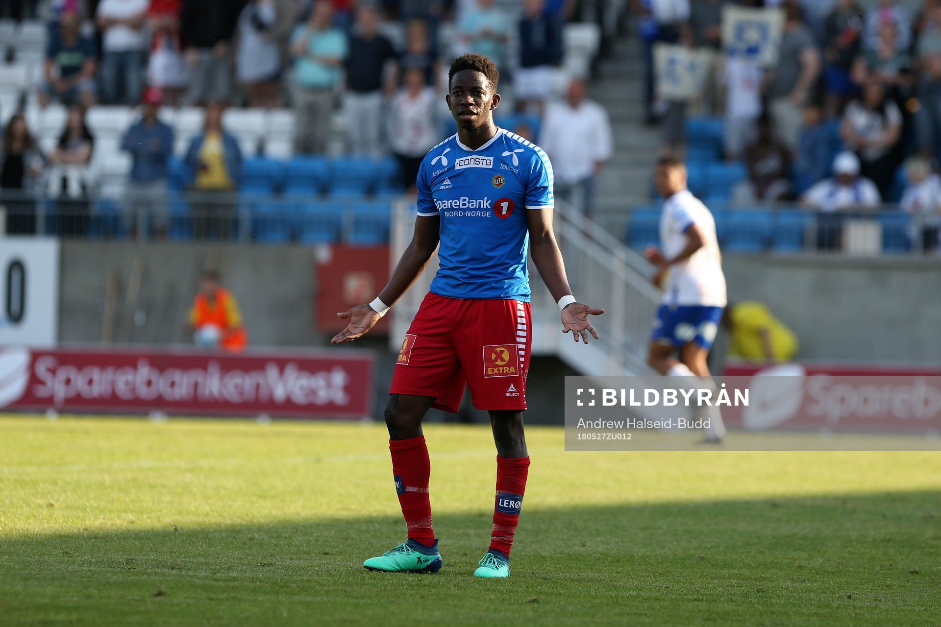  Mushaga Bakenga from Tromsø after the Eliteserien match between Haugesund and Tromsø on May 27, 2018 in Haugesund.