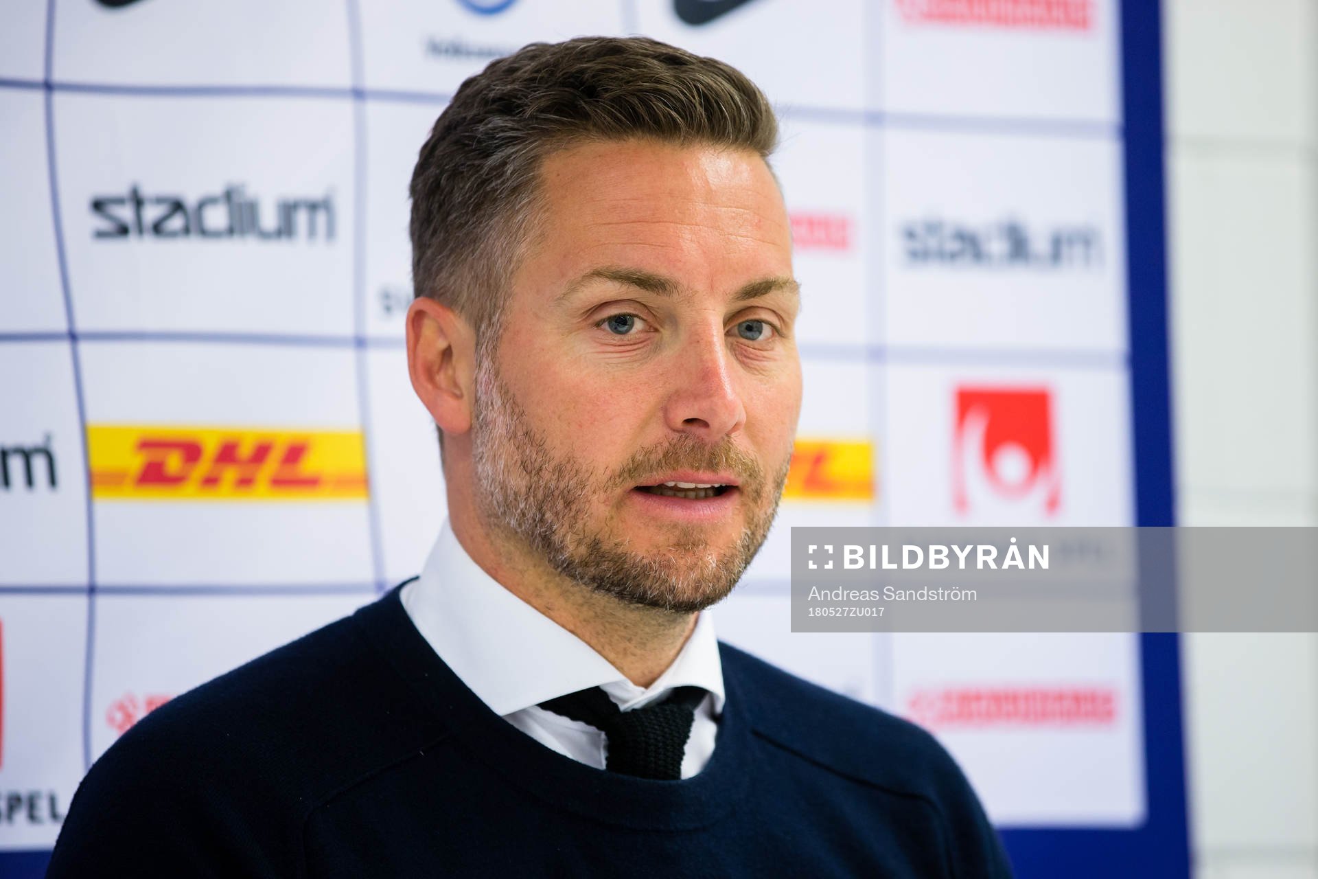 Örebros tränare Axel Kjäll på presskonferensen