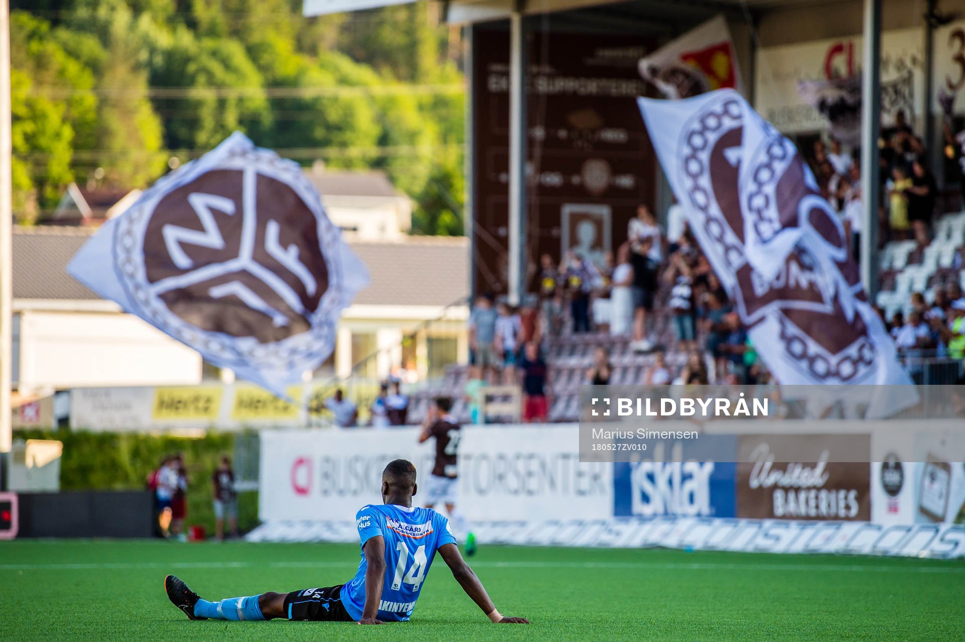 Akinsola Ihayere Azeez Akinyemi of Sandnes Ulf looks