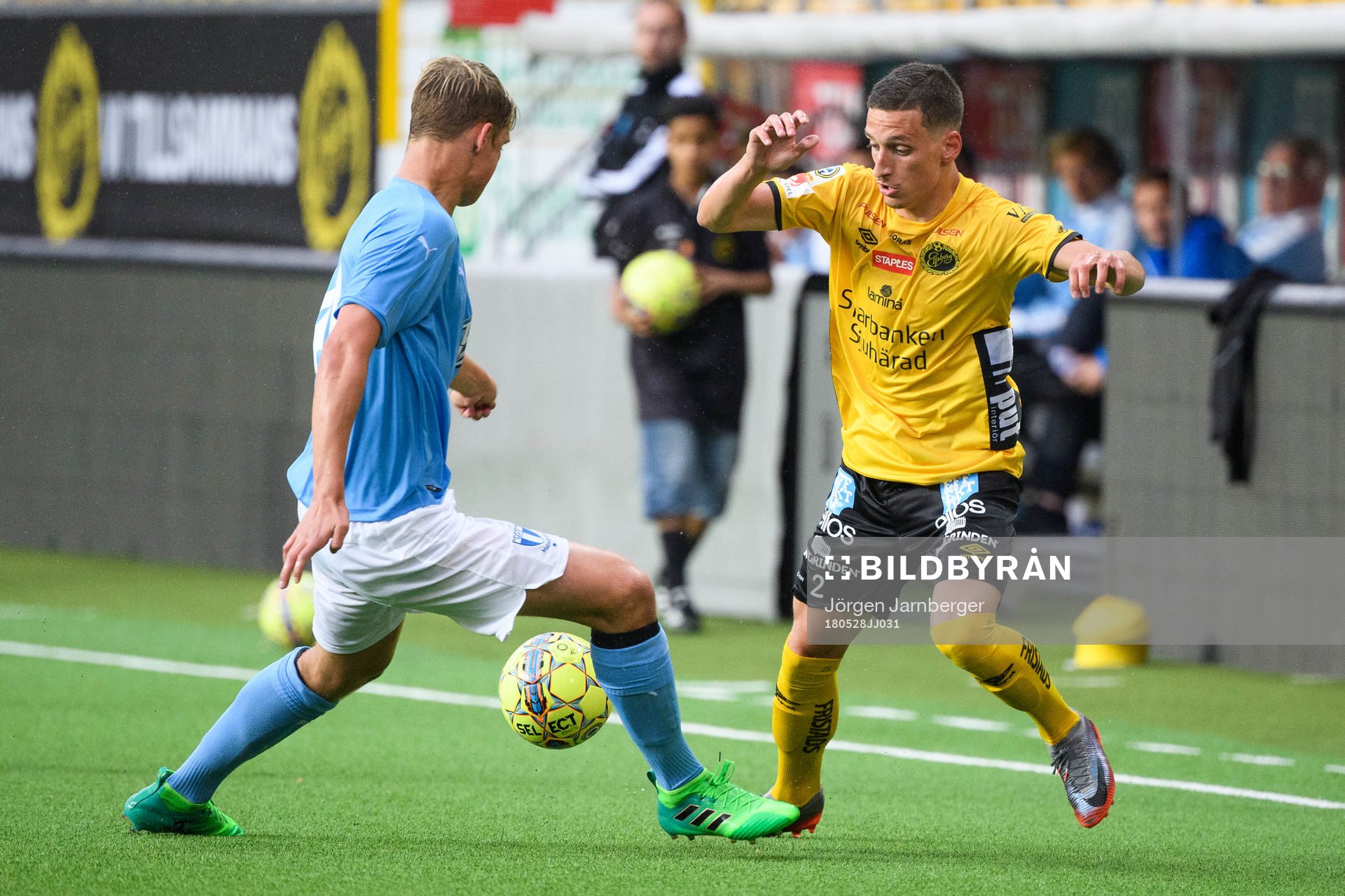 Elfsborgs Arian Kabashi och Malmö FF´s Noel Hansson