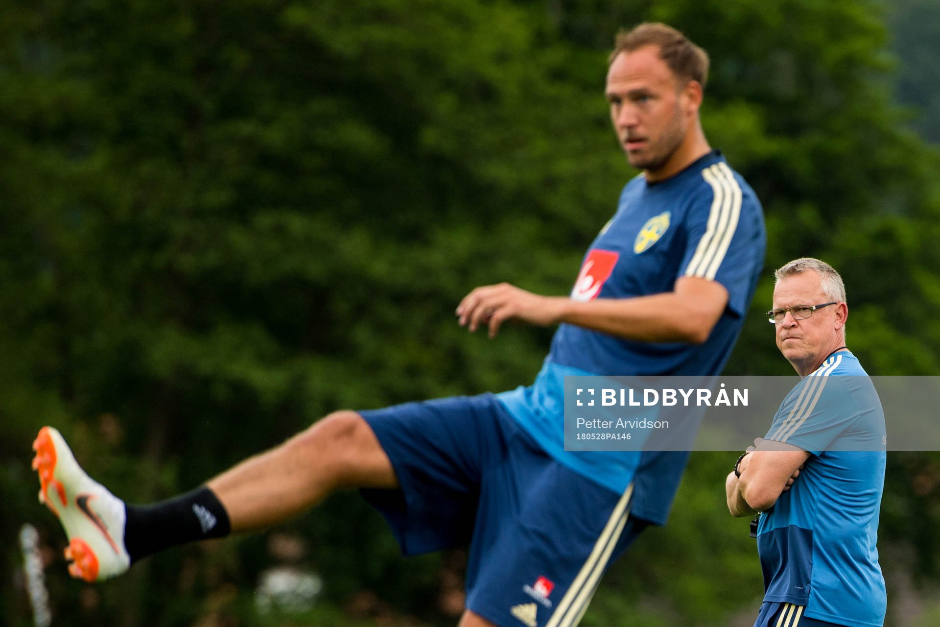 Andreas Granqvist och förbundskapten Janne Andersson