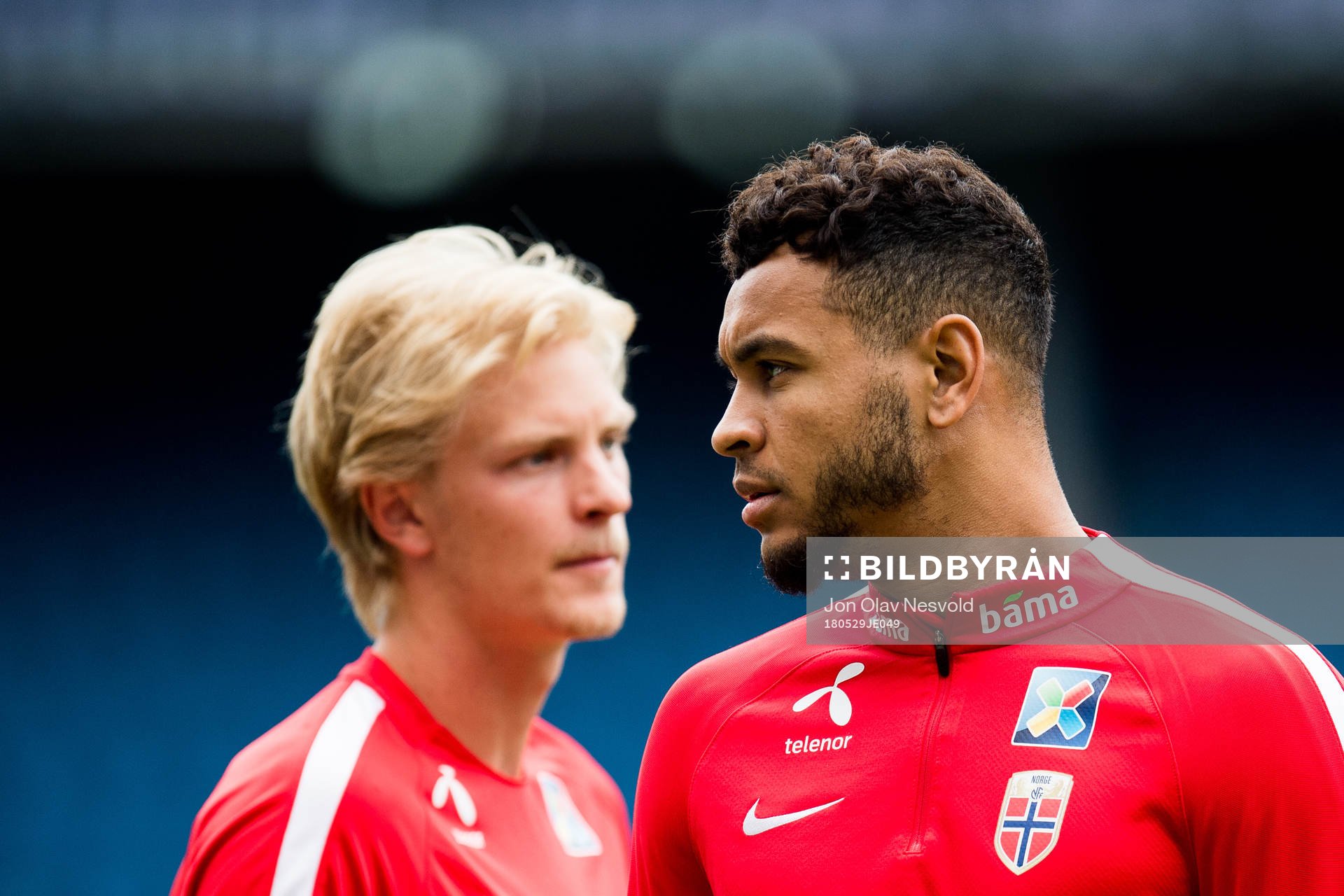Morten Thorsby and Joshua King of Norway