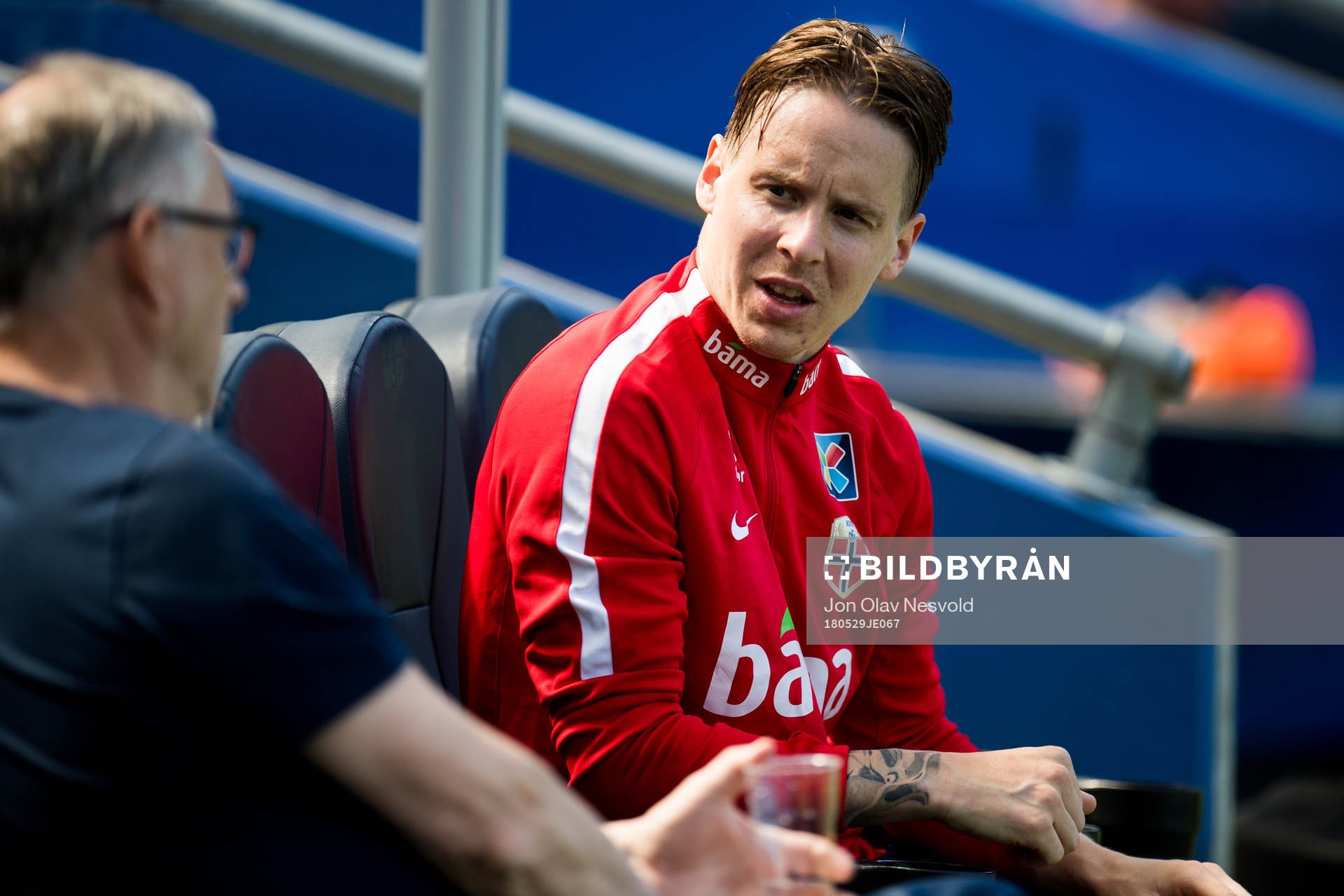 Lars Lagerbäck, head coach of Norway, and Stefan Johansen