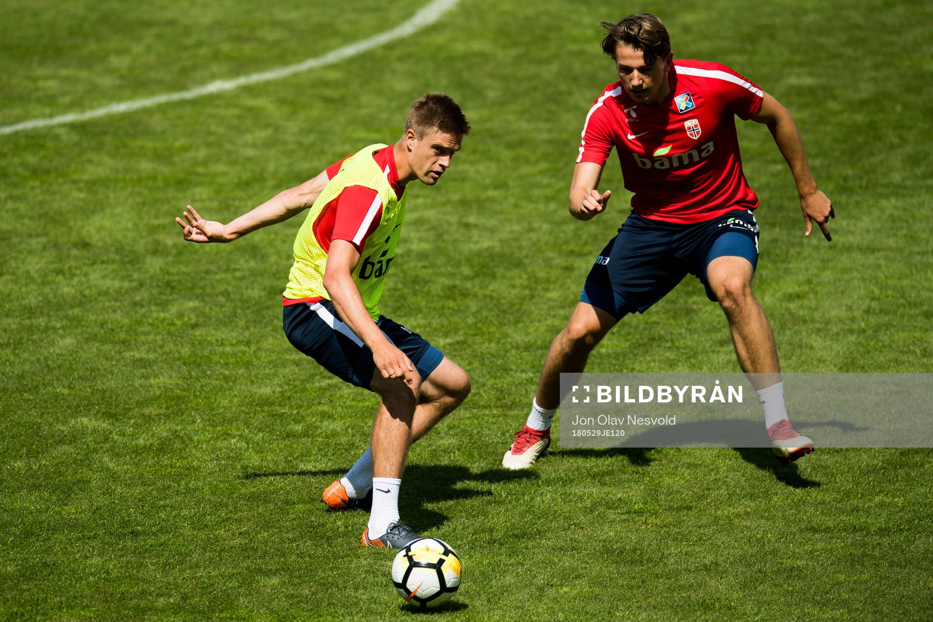 Markus Henriksen and Sander Berge of Norway