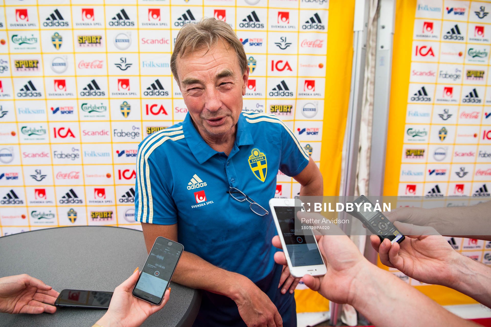 Bevakare Tom Prahl i mixed zone