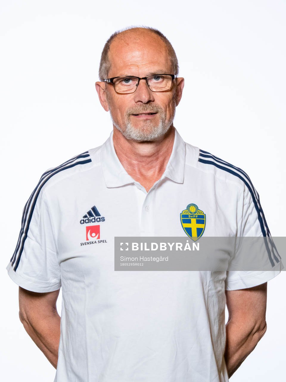 Lars-Christer Olsson från Svenska fotbollsförbundets styrelse poserar för porträtt den 29 maj 2018 i Stockholm.