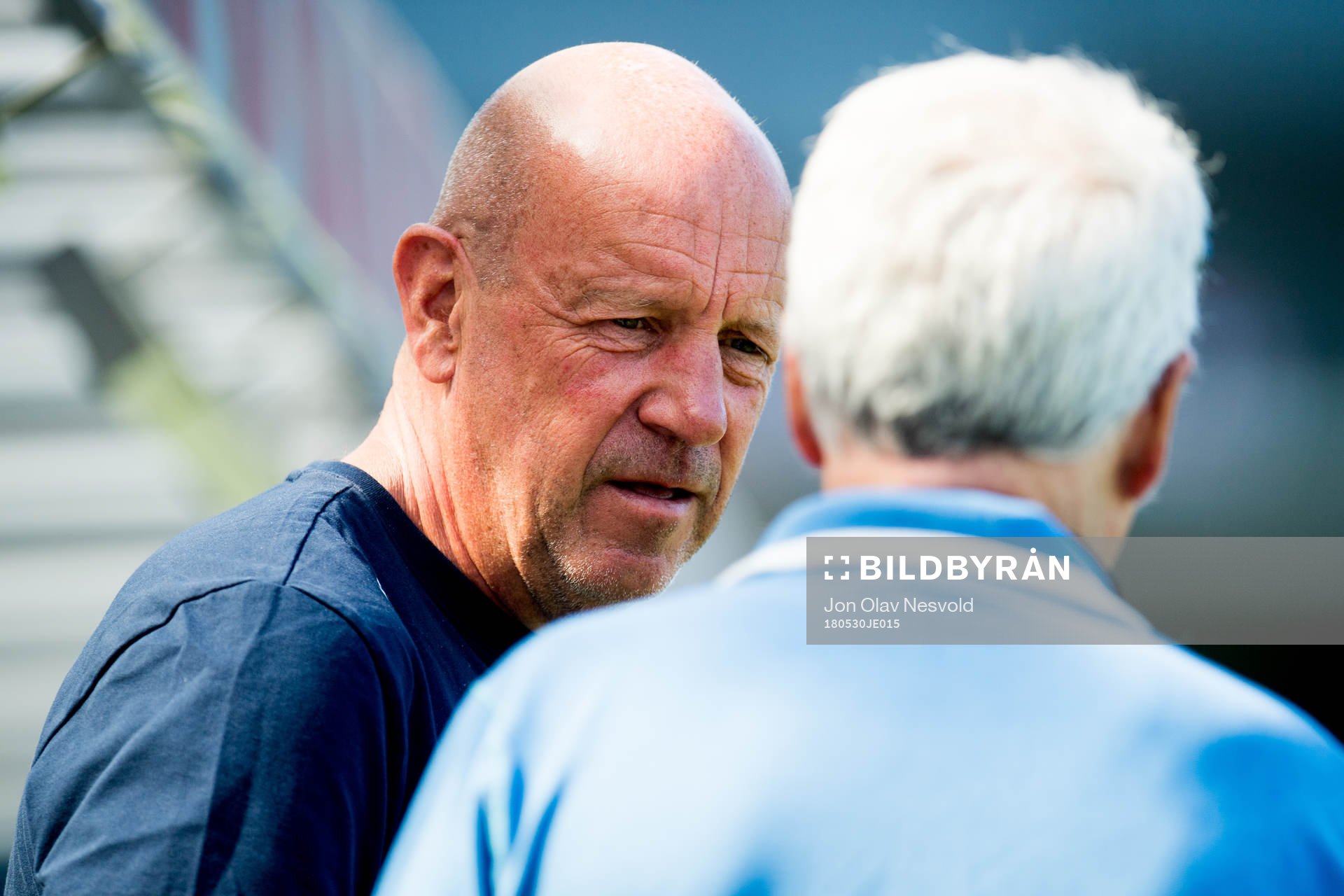 Nils Johan Semb and Egil Drillo Olsen, former Norway coach
