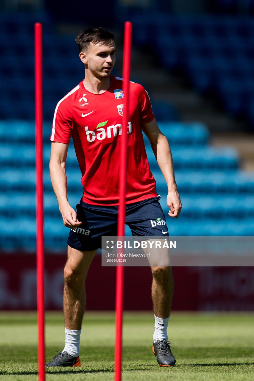Kristoffer Ajer and Ole Kristian Selnæs of Norway