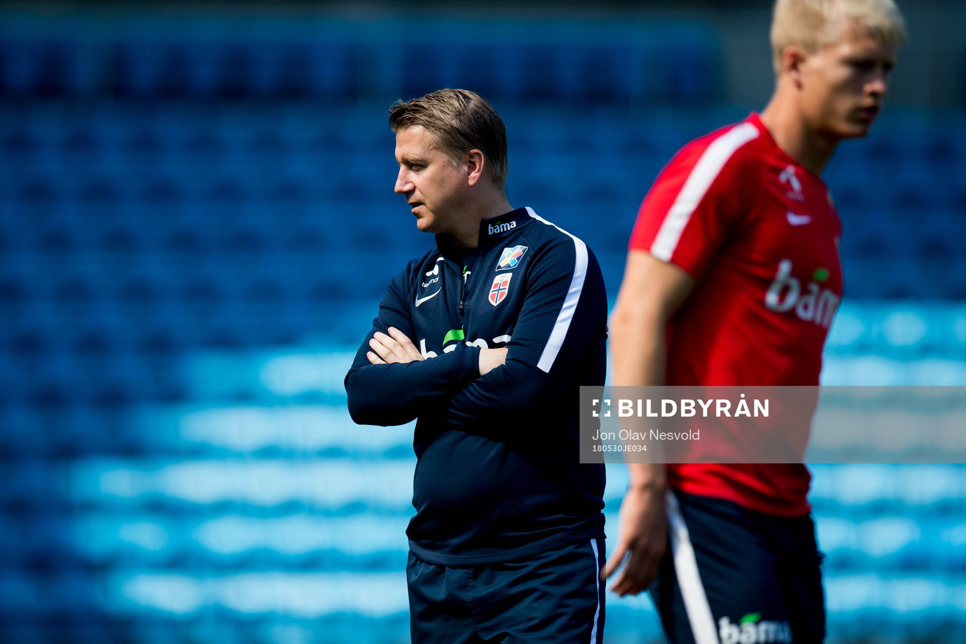 Leif Gunnar Smerud, U21 coach of Norway, and Andreas